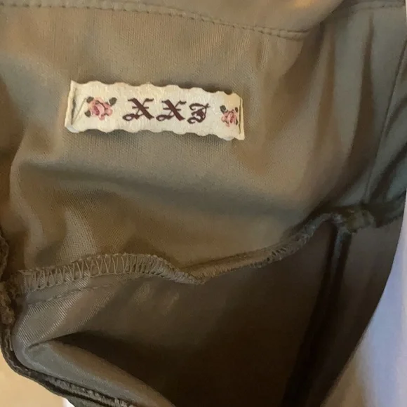 Fabulous Olive Satin Halter Dress - Picture 5 of 5